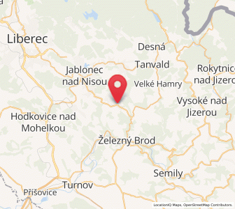 Map of Pěnčín, Liberecký kraj