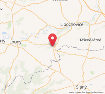 Map of Peruc, Ústecký kraj