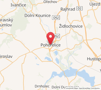 Map of Pohořelice, South Moravian