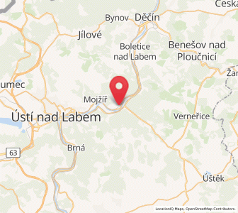 Map of Povrly, Ústecký kraj