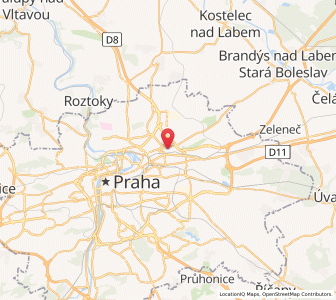 Map of Prosek, Prague
