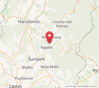 Map of Rapotín, Olomoucký