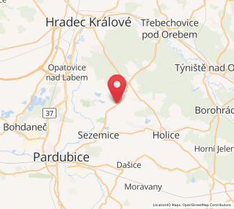 Map of Rokytno, Pardubický