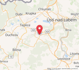 Map of Rtyně nad Bílinou, Ústecký kraj