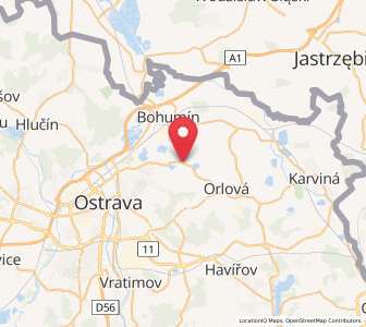 Map of Rychvald, Moravskoslezský