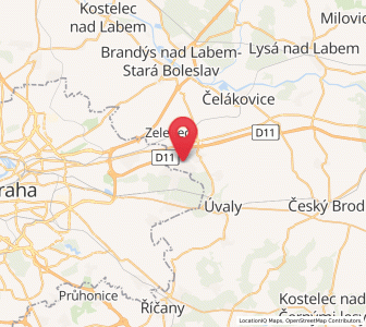 Map of Šestajovice, Central Bohemia