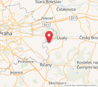 Map of Sibřina, Central Bohemia