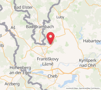 Map of Skalná, Karlovarský kraj