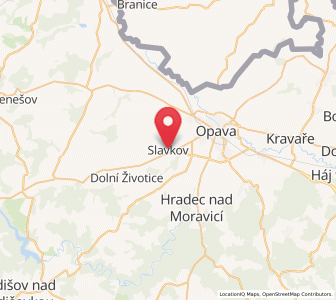 Map of Slavkov, Moravskoslezský