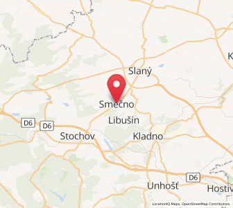 Map of Smečno, Central Bohemia