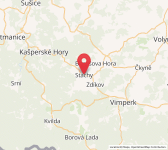 Map of Stachy, Jihočeský kraj
