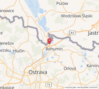 Map of Starý Bohumín, Moravian-Silesian