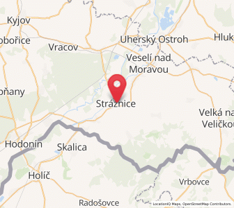 Map of Strážnice, South Moravian