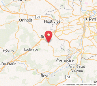 Map of Tachlovice, Central Bohemia