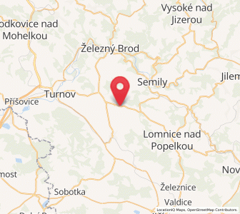 Map of Tatobity, Liberecký kraj