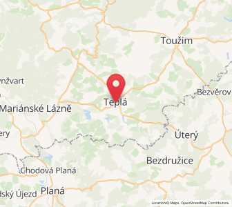 Map of Teplá, Karlovarský kraj