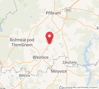 Map of Tochovice, Central Bohemia