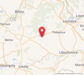 Map of Třebívlice, Ústecký kraj