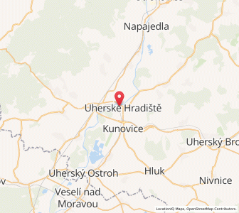 Map of Uherské Hradiště, Zlín