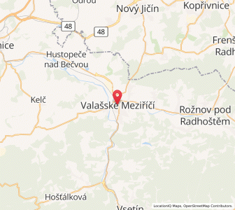 Map of Valašské Meziříčí, Zlín