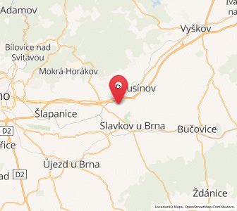 Map of Velešovice, South Moravian