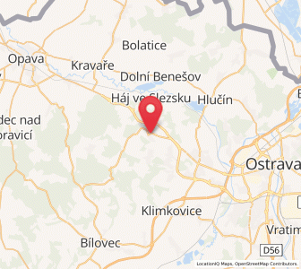 Map of Velká Polom, Moravskoslezský