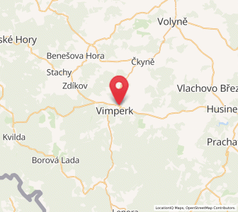 Map of Vimperk, Jihočeský kraj