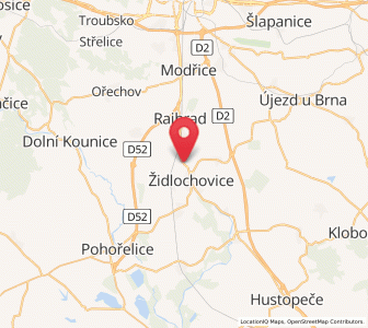 Map of Vojkovice, South Moravian
