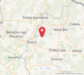 Map of Volfartice, Liberecký kraj