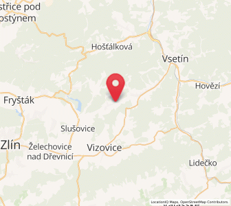 Map of Všemina, Zlín