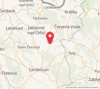 Map of Výprachtice, Pardubický