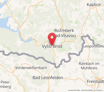 Map of Vyšší Brod, Jihočeský kraj