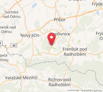 Map of Ženklava, Moravskoslezský