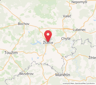 Map of Žlutice, Karlovarský kraj