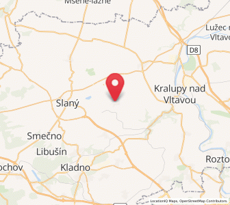 Map of Zvoleněves, Central Bohemia