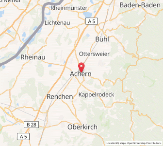 Map of Achern, Baden-Wurttemberg