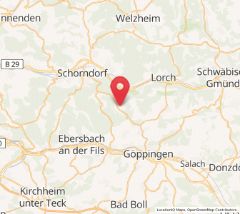 Map of Adelberg, Baden-Wurttemberg