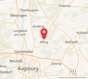 Map of Affing, Bavaria