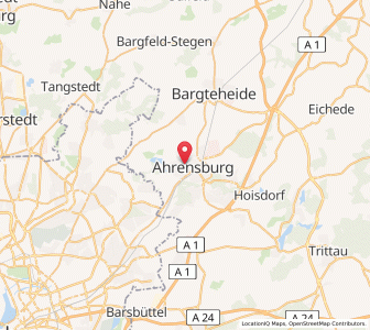 Map of Ahrensburg, Schleswig-Holstein