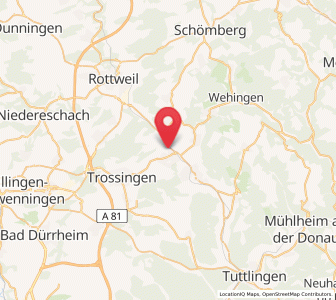 Map of Aldingen, Baden-Wurttemberg