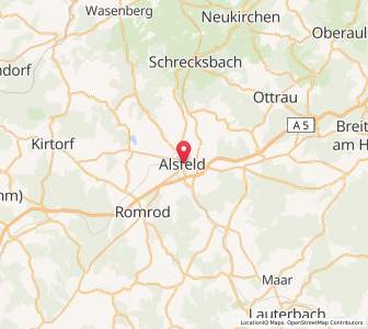 Map of Alsfeld, Hesse