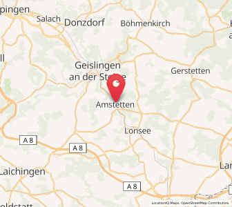 Map of Amstetten, Baden-Wurttemberg