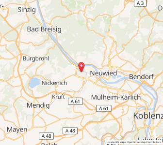 Map of Andernach, Rheinland-Pfalz