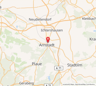 Map of Arnstadt, Thuringia