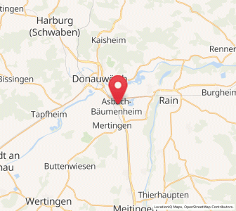 Map of Asbach-Bäumenheim, Bavaria