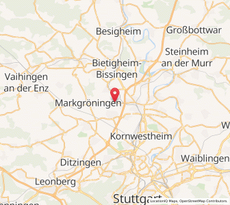 Map of Asperg, Baden-Wurttemberg