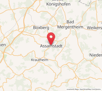 Map of Assamstadt, Baden-Wurttemberg