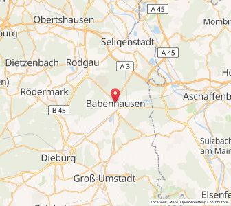 Map of Babenhausen, Hesse