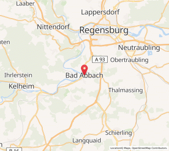 Map of Bad Abbach, Bavaria