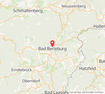 Map of Bad Berleburg, North Rhine-Westphalia